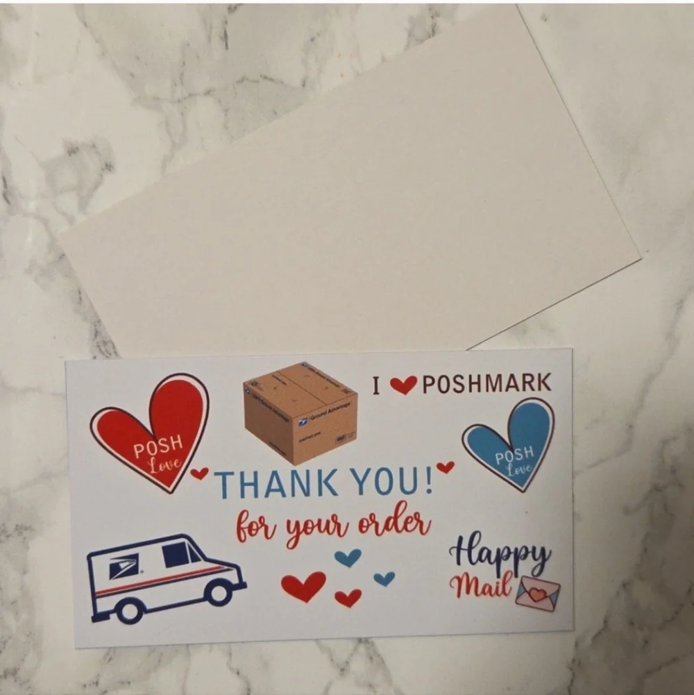 200 Thank You Cards insert business card